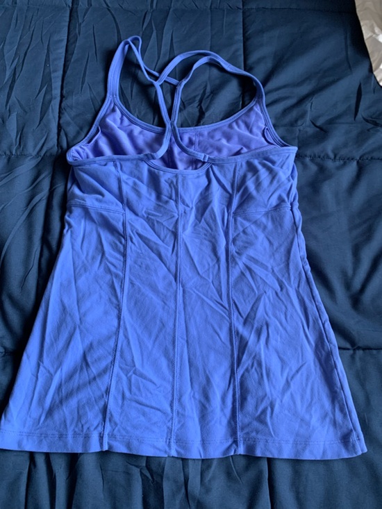 Athleta Periwinkle Blue Strappy Tank Top Bra Size Small - Picture 2 of 7